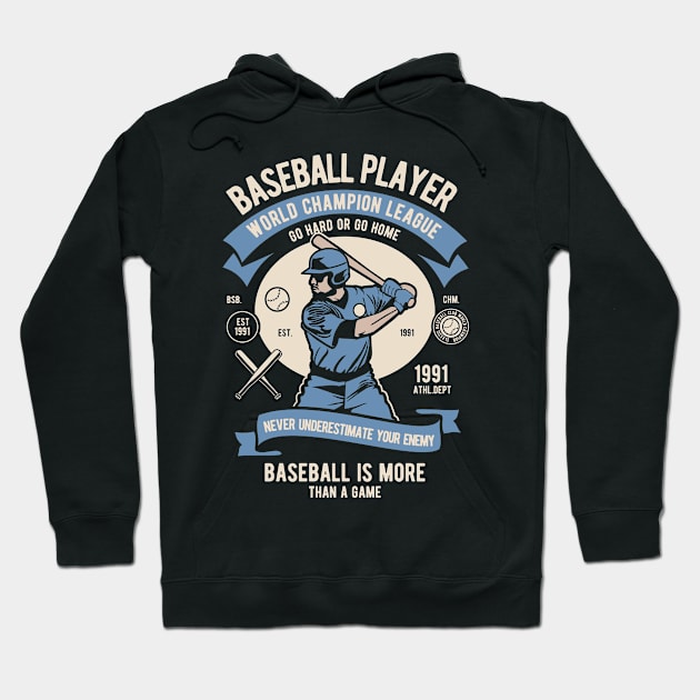 Baseball Is More Than A Game - Baseball Gift Hoodie by Wheezing Clothes